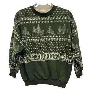 Vintage Bernies Glen Mens Size M Nordic Style Sweatshirt Pullover